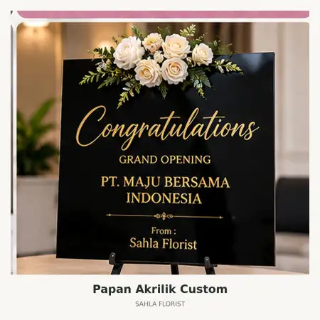 Papan Bunga Akrilik Bengkulu
